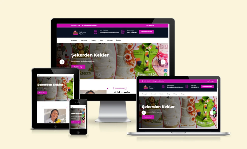 Şekerden Kekler Web Sitesi