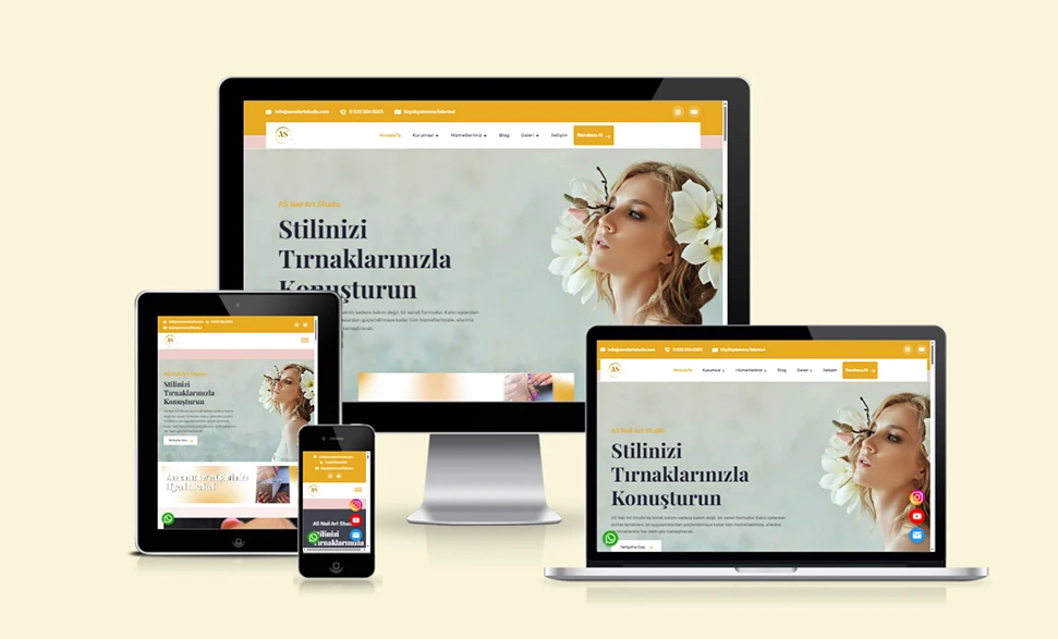 AS Nail Art Studio Web Sitesi