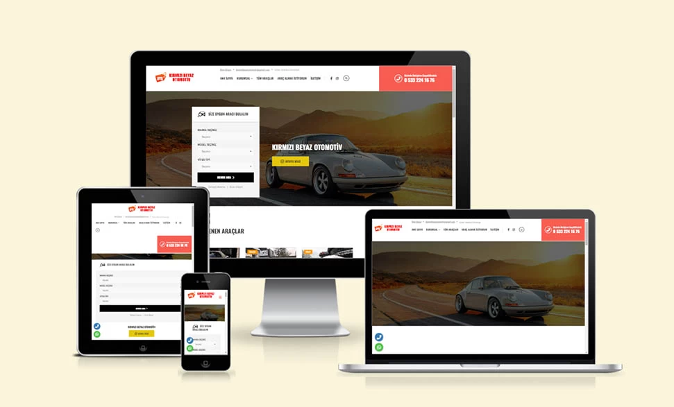 Kırmızı Beyaz Otomotiv web site yeni nesil yazılım teknolojiler ile başarıyla bitirilmiştir.